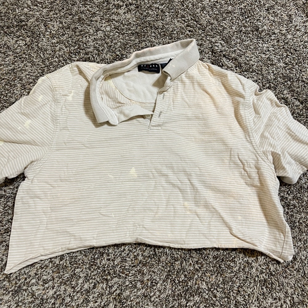 Vintage Cropped Polo Shirt